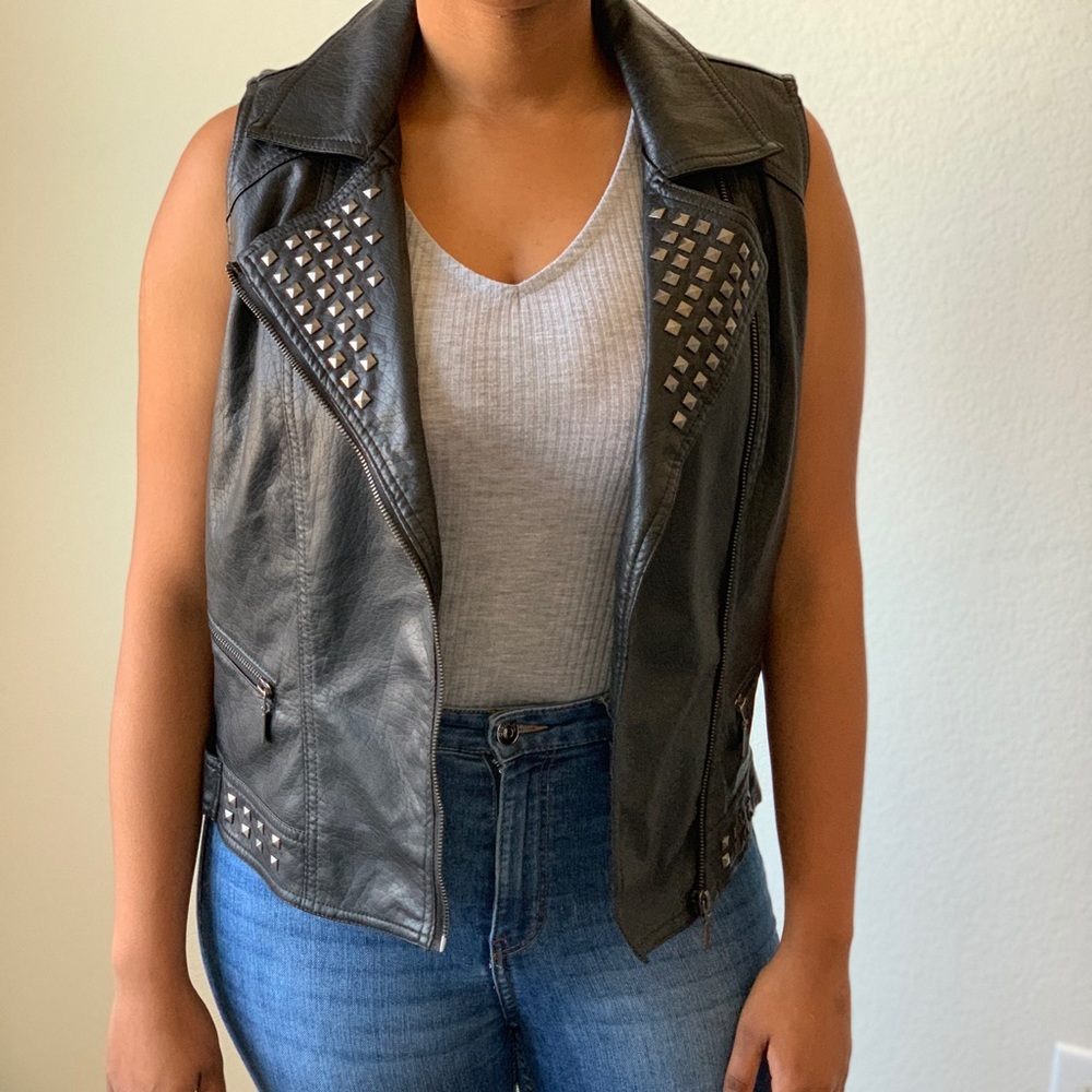 Leather Jacket Sleeveless